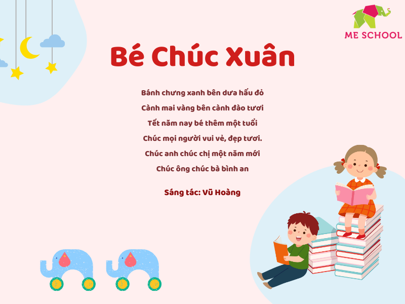 Bài hát Bé chúc xuân giúp trẻ mầm non học lời chúc ngày Tết