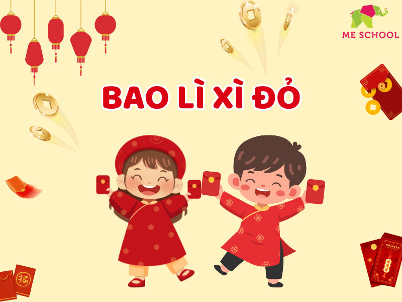 Trẻ mầm non vui mừng nhận bao lì xì đỏ ngày Tết