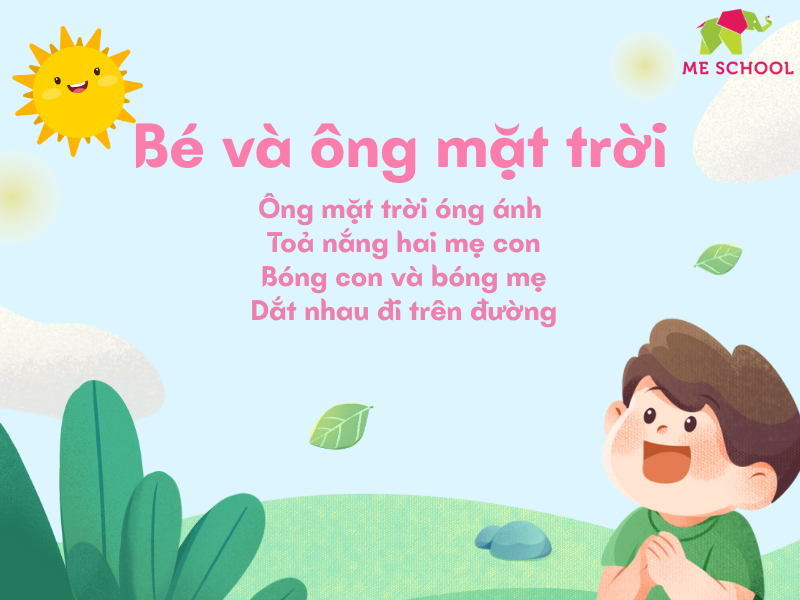 thơ hay cho bé 2 tuổi