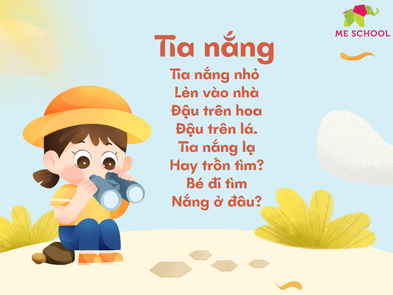 thơ hay cho bé 2 tuổi