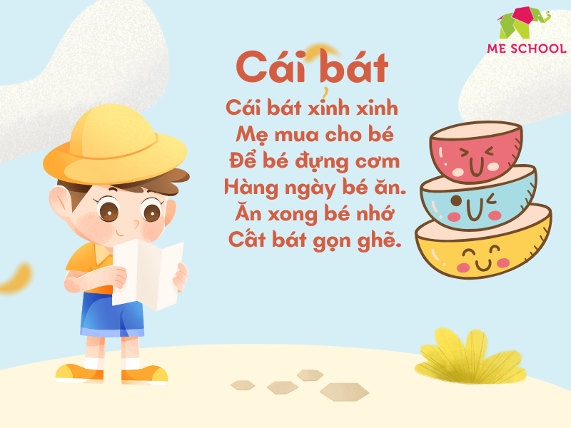 thơ cho bé 2 tuổi