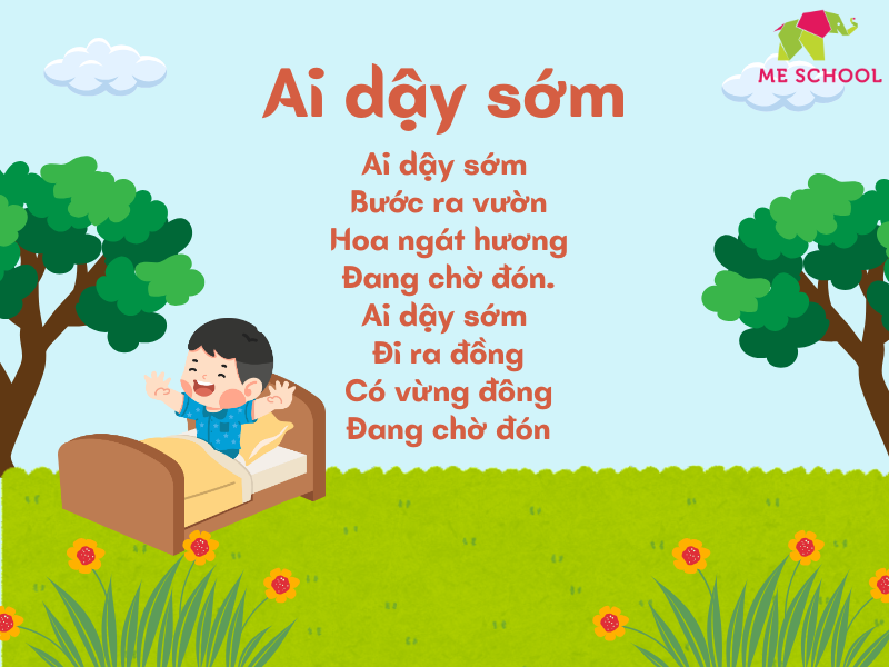 thơ cho bé 2 tuổi