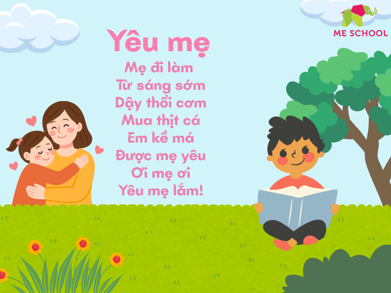 thơ cho bé 2 tuổi