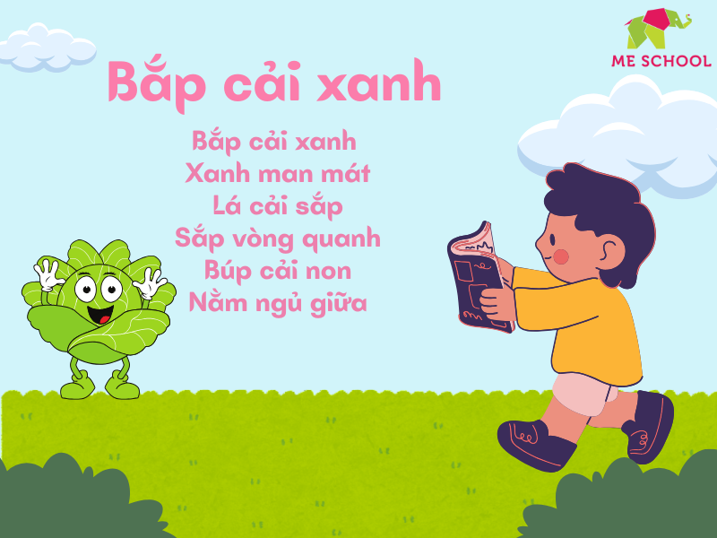 thơ cho bé 2 tuổi