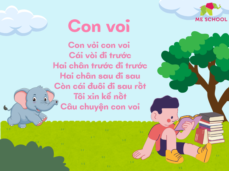 thơ hay cho bé 2 tuổi