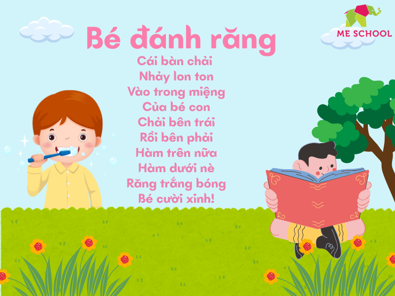 thơ cho bé 2 tuổi