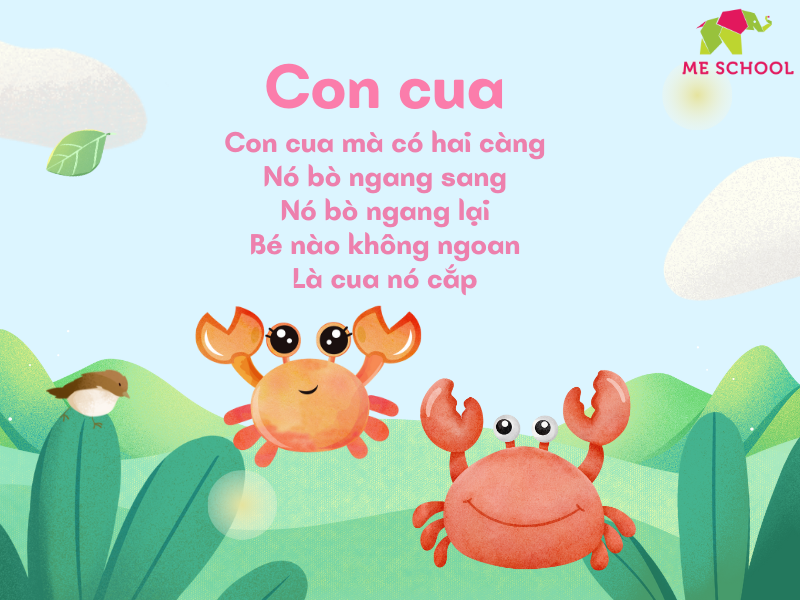 thơ cho bé 2 tuổi