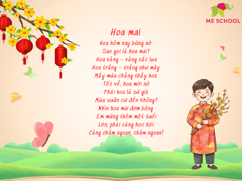 Bài thơ mùa xuân cho trẻ mầm non