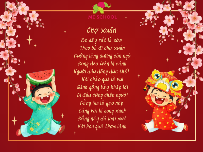 Bài thơ mùa xuân cho trẻ mầm non hay