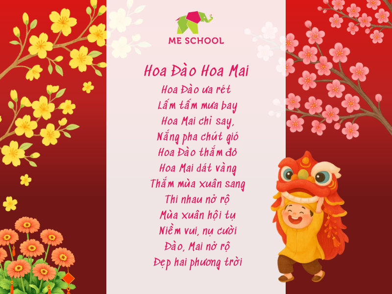 Bài thơ mùa xuân cho trẻ mầm non