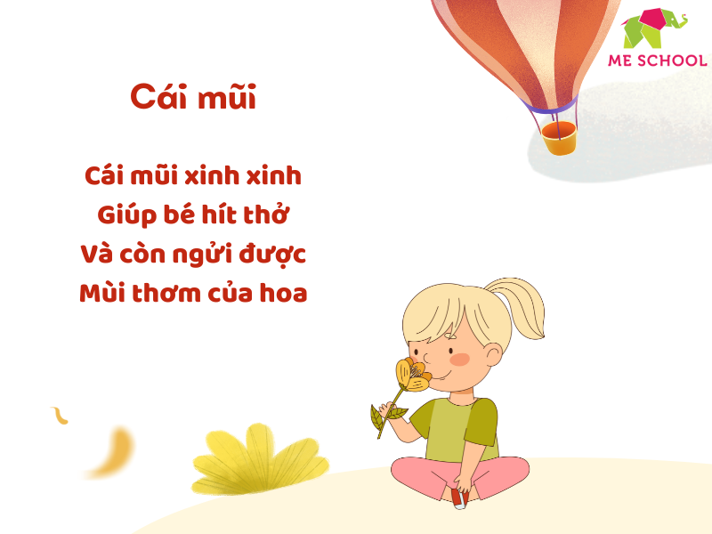 chủ đề các bộ phận trên cơ thể bé