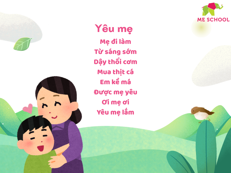 thơ cho bé 3 tuổi