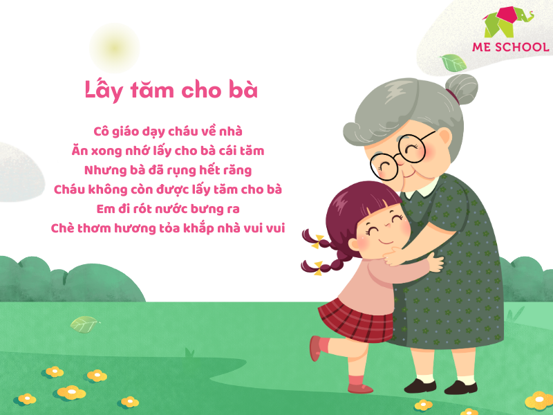 thơ cho bé 3 tuổi