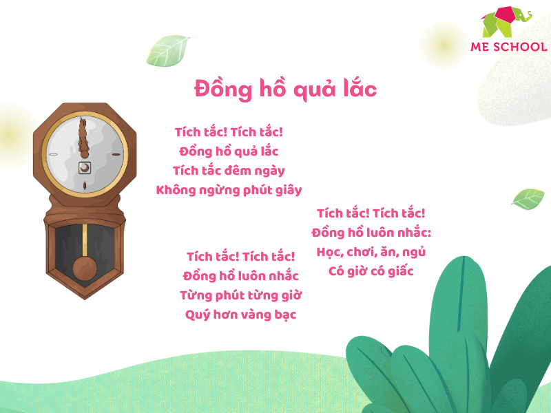 chủ đề đồ vật và hoạt động hàng ngày