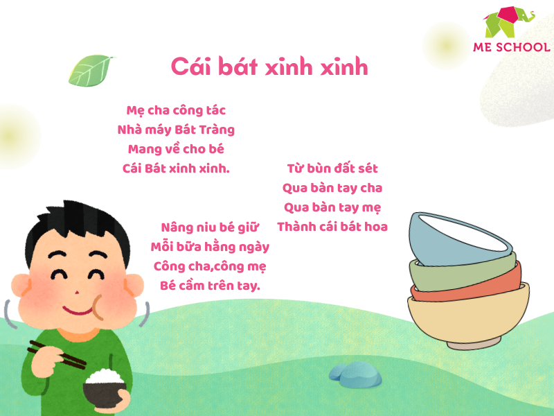 thơ cho bé 3 tuổi
