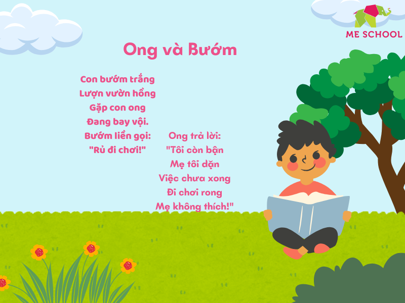 thơ cho bé 3 tuổi