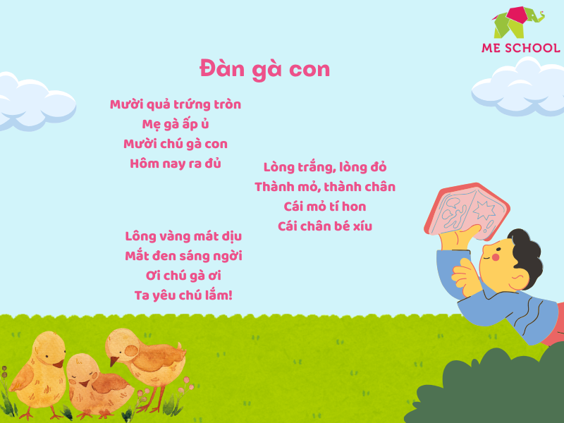 thơ cho bé 3 tuổi