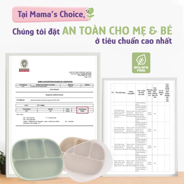 Bộ ăn dặm silicone đạt chứng nhận an toàn quốc tế