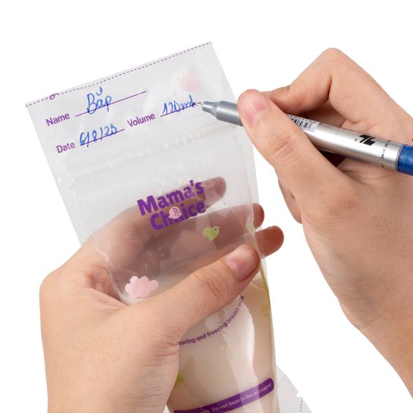 Ghi rõ ngày giờ trữ sữa