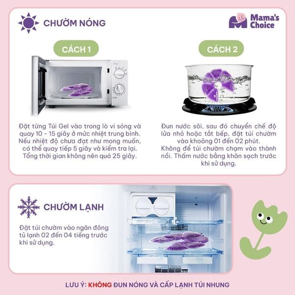 Hướng dẫn sử dụng túi chườm