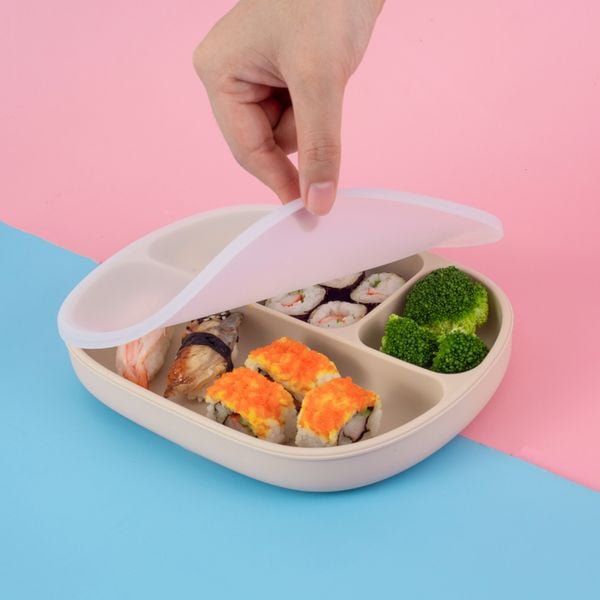 Khay ăn dặm silicone cho bé