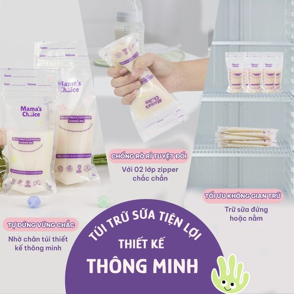 Sử dụng túi trữ sữa chuyên dụng