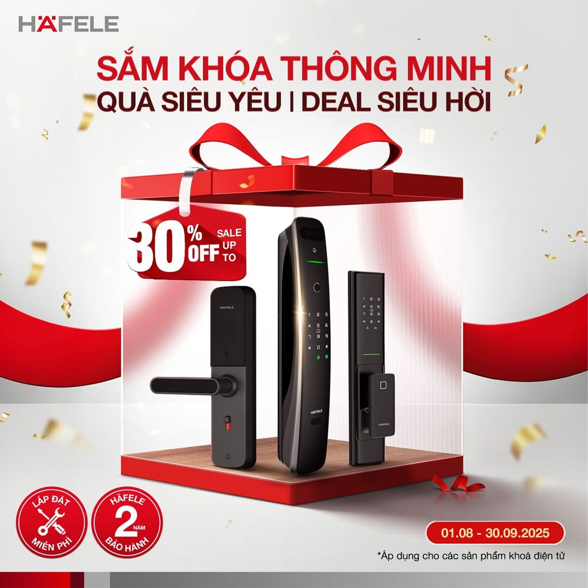 Miễn phí lắp đặt và bảo hành chính hãng cho sản phẩm khoá cửa thông minh