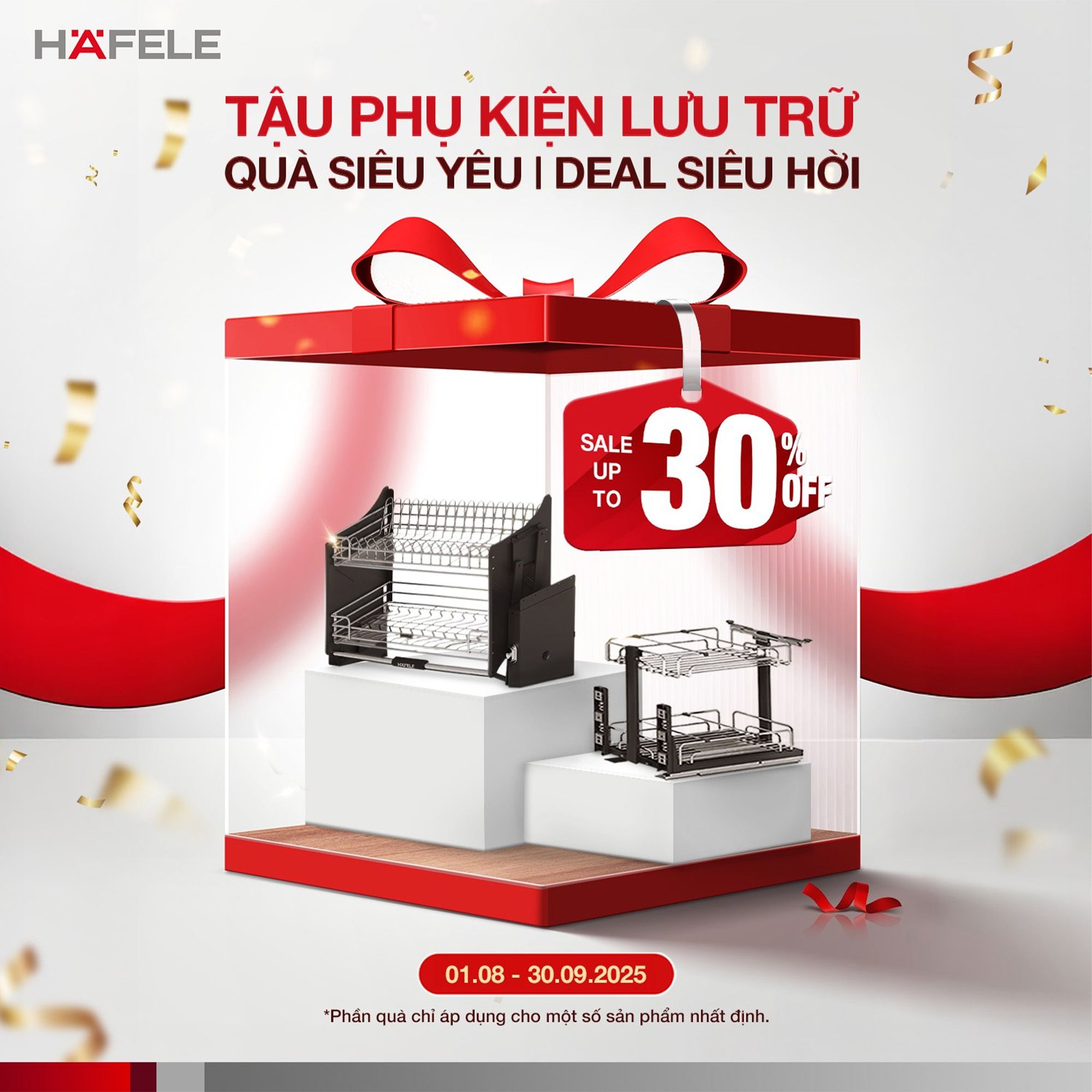 Phụ kiện nhà bếp Hafele giảm giá đến 30%