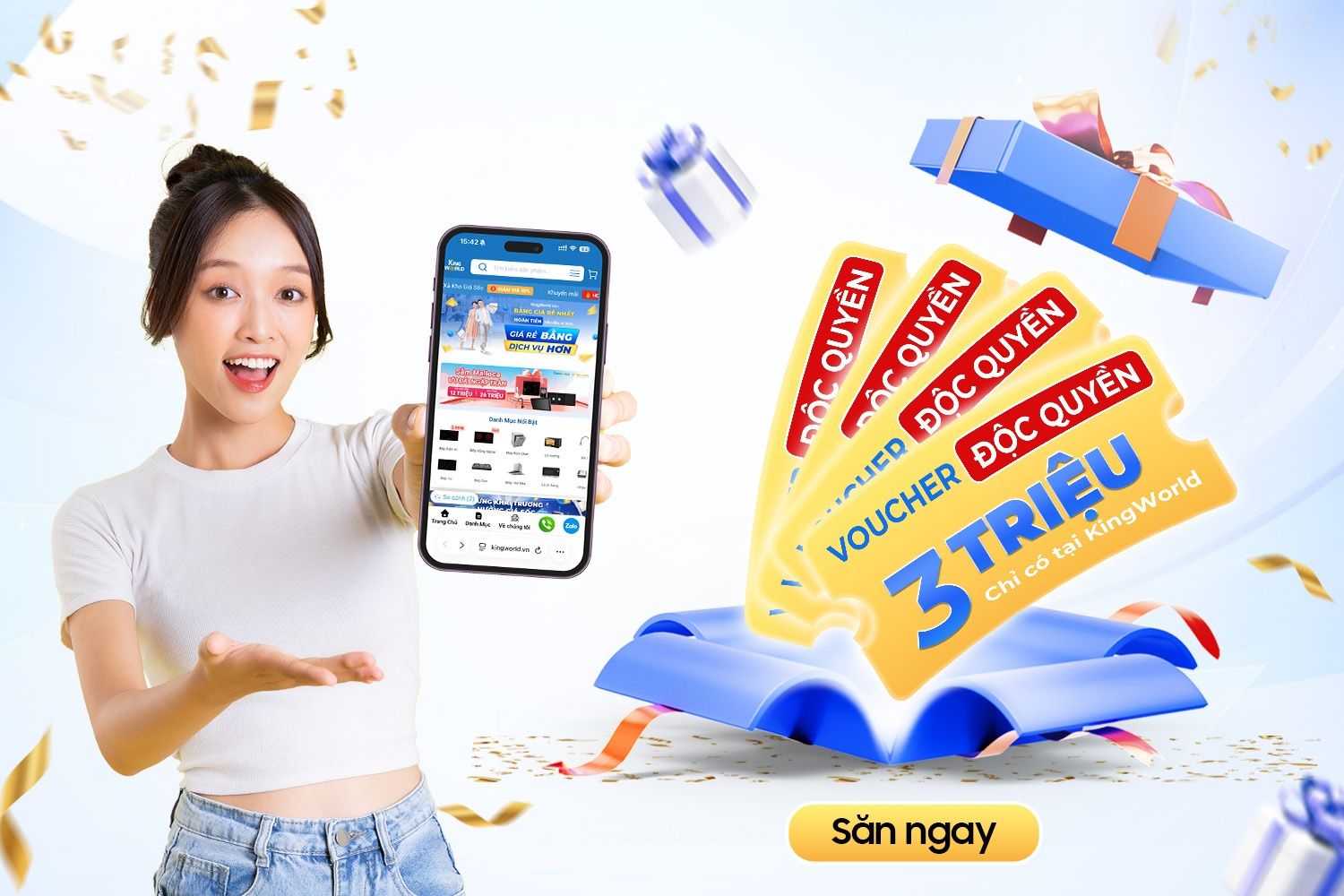 Săn ngay voucher 3 triệu khi mua bếp tại KingWolrd