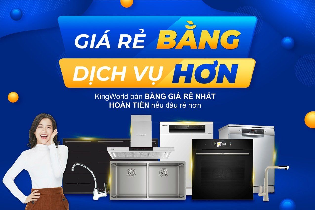 Cam kết mua hàng tại KingWolrd, hoàn tiền chênh lệch nếu tìm được giá rẻ hơn