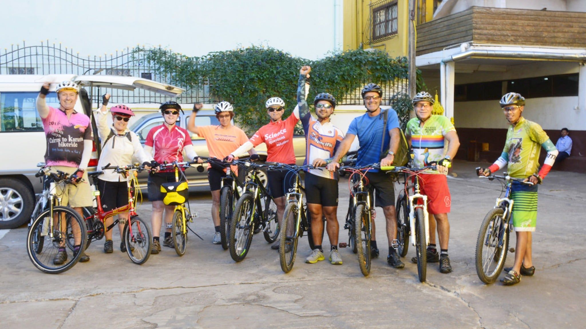 CYCLING THROUGH VILLAGES ALONG THE MEKONG IN LAOS