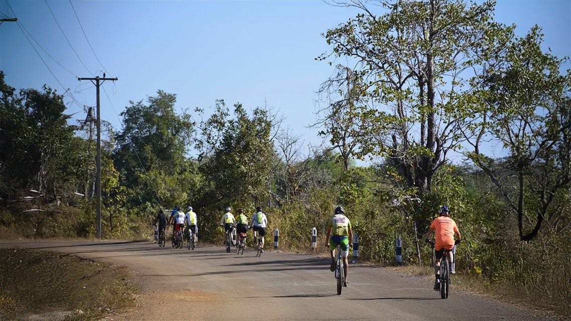 CYCLING TO KHONE PHAPHENG FALLS IN SOUTHERN LAOS