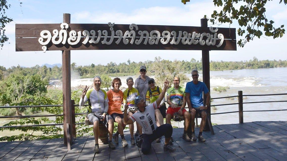 CYCLING TO KHONE PHAPHENG FALLS IN SOUTHERN LAOS