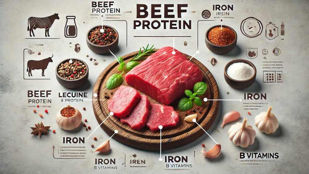 Beef protein chứa tất cả các axit amin thiết yếu mà cơ thể bạn cần
