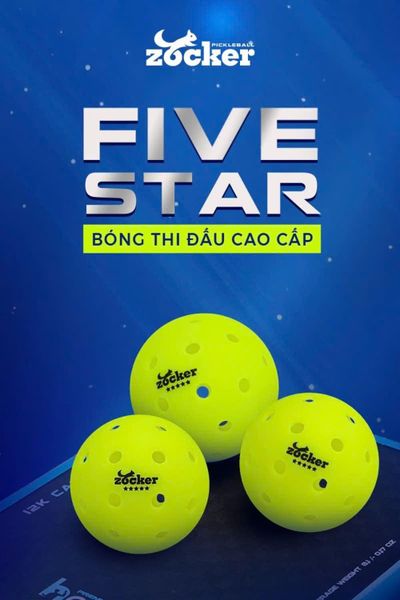Bóng Pickleball Zocker – Five Star cho người chơi nâng cao, thi đấu