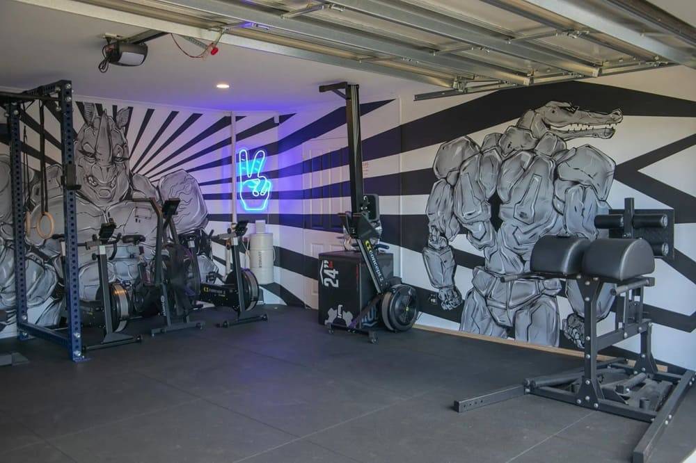 Home gym phong cách Industrial tạo động lực mạnh mẽ