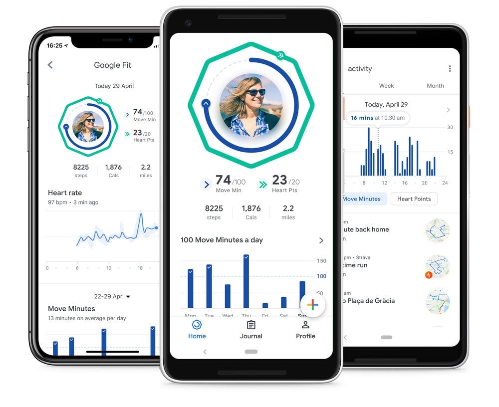 Google Fit có giao diện đơn giản dễ hiểu cho người mới