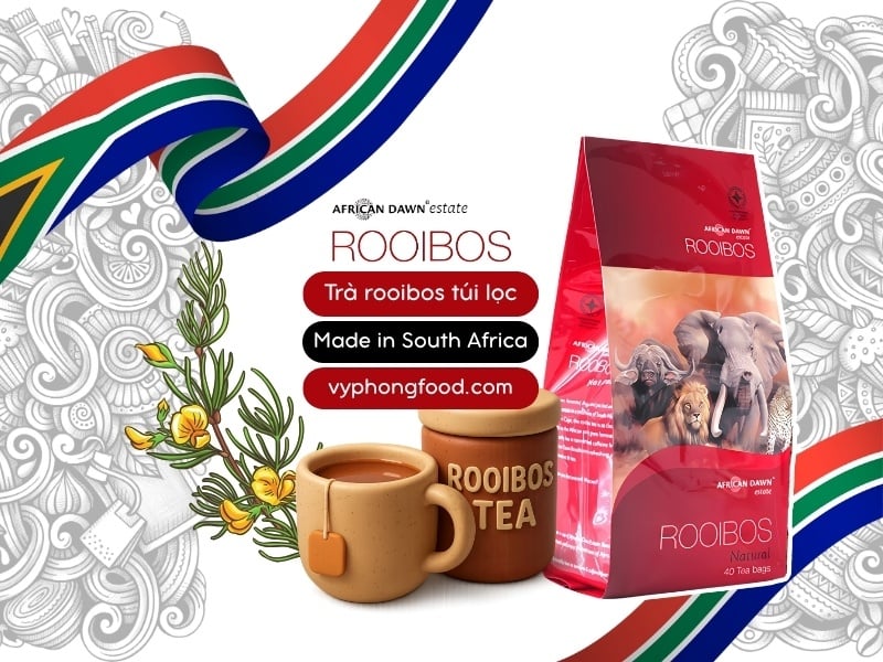 South African Rooibos Tea in teabags by African Dawn on a morning table, illustrating coffee vs tea personality insights; caffeine-free herbal tea for better sleep and everyday wellness.