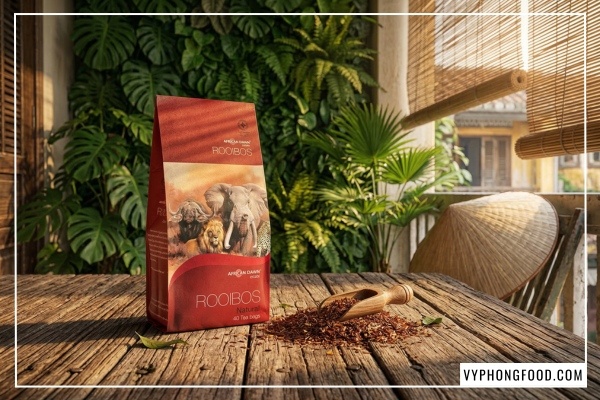 Hồng trà Rooibos Nam Phi African Dawn chính hãng từ vùng Cederberg được nhập khẩu chính ngạch bởi vyphongfood.com
