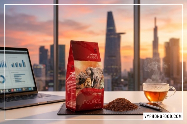 Hồng trà Rooibos Nam Phi African Dawn chính hãng từ vùng Cederberg được nhập khẩu chính ngạch bởi vyphongfood.com