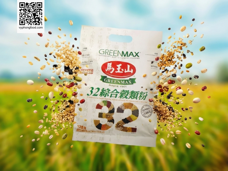 Bột ngũ cốc ăn kiêng dành cho người tiểu đường Greenmax 32 loại hạt chính hãng tại Vy Phong Food