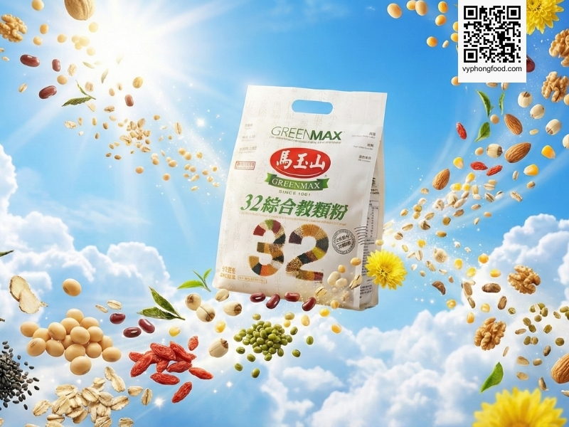 Bột ngũ cốc ăn kiêng dành cho người tiểu đường Greenmax 32 loại hạt chính hãng tại Vy Phong Food