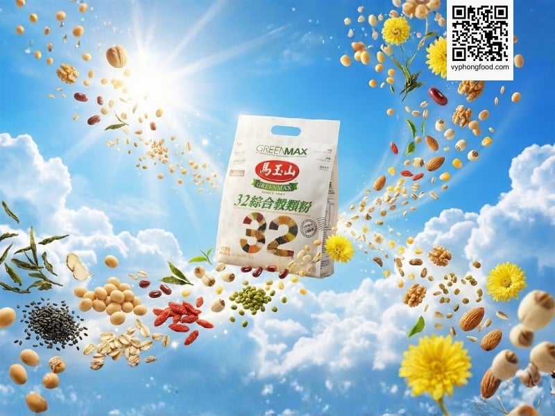 Bột ngũ cốc dinh dưỡng không đường ăn kiêng dành cho người tiểu đường từ 32 loại hạt Greenmax chính hãng nhập khẩu Đài Loan.