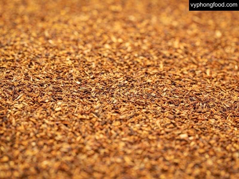 Easter table with South African Rooibos tea in teabags, iced and latte drinks, pastel décor and herbs—an easy, healthy herbal tea party by African Dawn via vyphongfood.com.