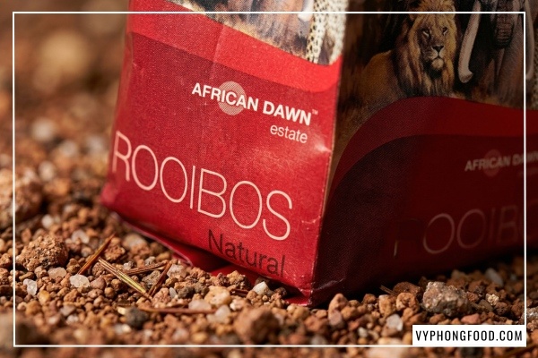 Trà rooibos mua ở đâu uy tín - hình ảnh hồng trà rooibos túi lọc 40 gói African Dawn chính hãng nhập khẩu bởi VyPhongFood.