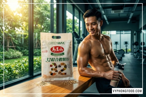Review bột ngũ cốc dinh dưỡng giảm cân Greenmax Đài Loan 32 loại hạt không đường nhập khẩu chính ngạch Vy Phong Food.