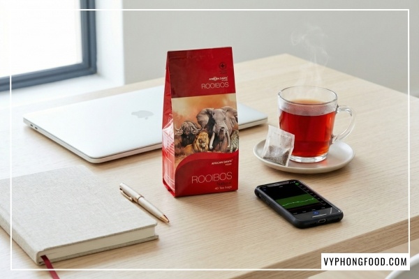 Túi lọc hồng trà rooibos African Dawn hỗ trợ kiểm soát đường huyết và giải đáp trà rooibos có tác dụng gì cho người bệnh tiểu đường.
