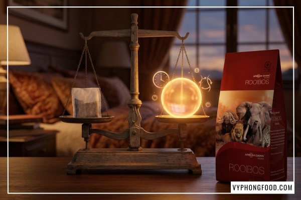 Túi lọc hồng trà rooibos African Dawn hỗ trợ kiểm soát đường huyết và giải đáp trà rooibos có tác dụng gì cho người bệnh tiểu đường.