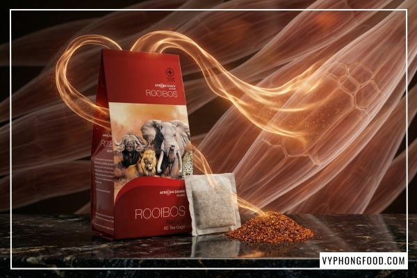 Túi lọc hồng trà rooibos African Dawn hỗ trợ kiểm soát đường huyết và giải đáp trà rooibos có tác dụng gì cho người bệnh tiểu đường.