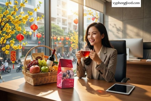 Hộp hồng trà rooibos Nam Phi African Dawn túi lọc làm quà tặng sức khỏe ý nghĩa ngày Tết.